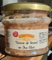 Mängden socker i Terrines de canard aux 2 olives