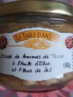 Mängden socker i écrasé de pomme de terre à l'huile d'olive et fleur de sel