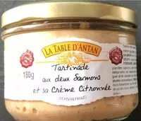 Mängden socker i Tartinade aux 2 saumons et sa crème citronnée