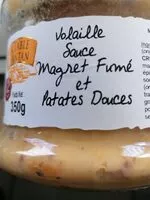 Mängden socker i Volaille sauce magret fumé et patates douces