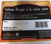 Mängden socker i Gâteau basque à la cerise noire
