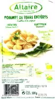 Mängden socker i Pommes de terre entières