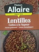 Mängden socker i Lentilles cuites à la vapeur