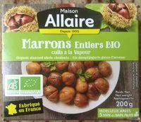 Mängden socker i Marrons entiers bio