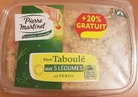 Mängden socker i Mon taboulé aux 5 légumes