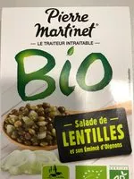 Mängden socker i Salade de lentilles et son Emincé d'Oignons