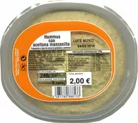 Mängden socker i Hummus con aceituna manzanilla