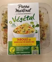 Mängden socker i Taboulé de maïs-riz