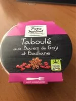Mängden socker i Taboule aux baies de goji