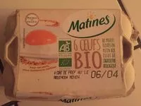 Mängden socker i OEUFS MATINE BIO X6 GROS