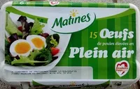 Mängden socker i 15 Oeufs de poules élevées en Plein air