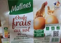 Mängden socker i Oeufs frais au sol poules élevées