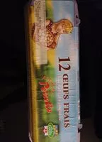 Mängden socker i 12 œufs frais Perrette datés sur la coquille