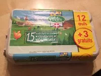 Mängden socker i 12 + 3 œufs offerts Baby Coque de poules élevées en plein air