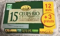 Mängden socker i 12 + 3 œufs offerts Baby Coque de poules élevées en plein air issus de l'agriculture biologique