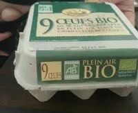 Mängden socker i Œufs de poules élevées en plein air, bio
