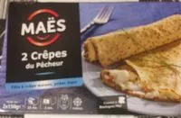 Mängden socker i 2 Crêpes du Pêcheur