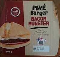 Mängden socker i Pavé burger bacon munster