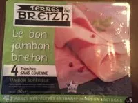 Mängden socker i Le bon jambon bret.c.sup.découe.dégrai.TERRE BREIZH