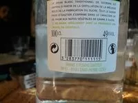 Mängden socker i rhum blanc traditionnel