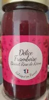 Mängden socker i Délice Framboise Biscuit Rose de Reims