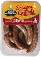 Mängden socker i Saucisses de volaille aux herbes en chapelet