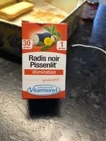 Mängden socker i Radis noir pissenlit