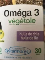 Mängden socker i Oméga 3 huile de chia, huile de lin