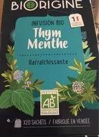 Mängden socker i Infusion Thym Menthe
