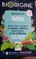 Mängden socker i Infusion bio Détox
