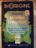 Mängden socker i Infusion bio menthes francaises