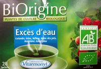 Mängden socker i Excès d'eau (ou Elimination) BiOrigine