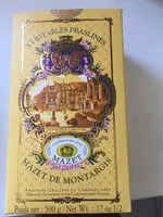 Mängden socker i Praslines Mazet de Montargis
