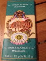 Mängden socker i Chocolat noir madagascar