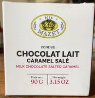 Mängden socker i Fondue chocolat lait caramel salé