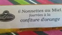 Mängden socker i Nonnettes au miel fourrées à la confiture d'orange