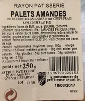 Mängden socker i Palets Amandes