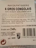 Mängden socker i Gros Congolais