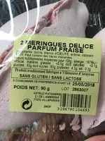 Mängden socker i Meringues Délices parfum fraise