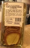 Mängden socker i Tuiles aux zestes d'orange 140g