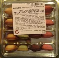 Mängden socker i Assortiment de mini financiers 90g