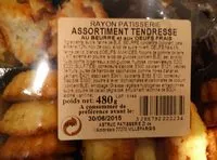 Mängden socker i Assortiment tendresse au beurre et aux œufs frais