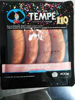 Mängden socker i Tempe, Saucisses fumées d'alsace, la barquette de 4 400 gr