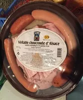 Mängden socker i Véritable choucroute d'Alsace cuisinée au Riesling et à la graisse d'oie, qualité supérieure