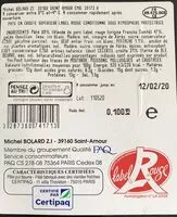 Mängden socker i Pâté en croûte supérieur