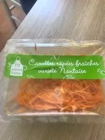 Mängden socker i Carottes rapees fraiches variete nantaise