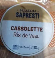 Mängden socker i Cassolette ris de veau