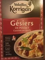 Mängden socker i Gesiers de poulet