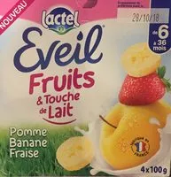 Mängden socker i Eveil fruits & touche de lait