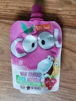 Mängden socker i Compote banane framboise lait de coco acérola